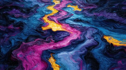 Poster - An explosion of vibrant abstract colors swirling together, evoking a sense of dynamic movement and emotional depth that captivates the viewer's imagination and spirit.