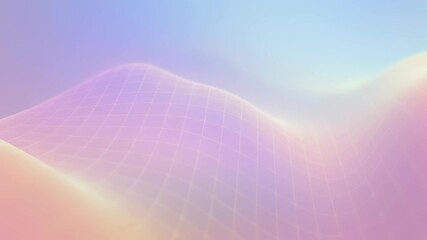 Poster - Gentle pastel waves swirl in an abstract display, creating a soothing atmosphere. Ideal for industries focused on wellness, digital design, and art