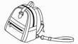 © Falih - Outline Drawing of a Stylish Mini Backpack.