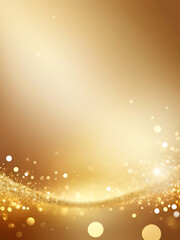 Poster - Elegant golden abstract background with glowing bokeh lights, smooth wave pattern, soft gradient texture, perfect for luxury designs, festive themes, or digital templates | AI