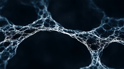 Fototapete - Intricate network of interconnected particles.