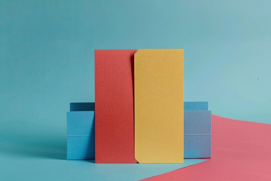 Ultra Quality Image of Realistic Ticket Composition From Colored Paper