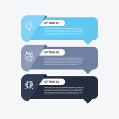 Poster - Business template presentation. Management planning concept. 3 step process infographic vector element 