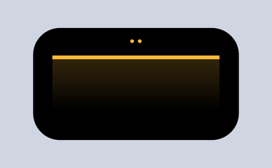 Poster - Minimal Dark UI Panel with Status Bar. Modern Interface Module with Neon Line. Clean Dashboard Element in Dark Theme