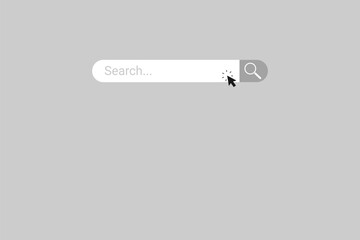 Poster - Search bar with mouse cursor in minimal website design interface