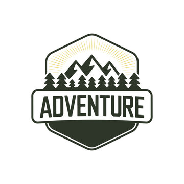 Unique adventure mountain logo Modern and minimalist vector and abstract logo
