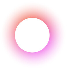 Poster - Round frame with light gradient. Holographic soft glowing border design. Modern rainbow geometric blurred template. Pastel futuristic round transparent template.