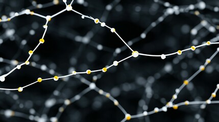Fototapete - Abstract network of interconnected points.