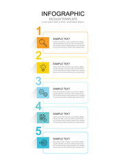 Poster - Infographic 5 options design elements for your business data. Vector Illustration