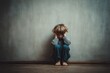 © LimeSky - A young boy in a room corner feels scared and alone covering his ears Issues include bullying child isolation autism awareness and trauma affecting development