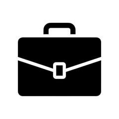 Poster - Briefcase Icon Vector Solid Glyph For Business And Work Portfolio Symbol For Office Job And Corporate Career Professional Case Or Bag Graphic
