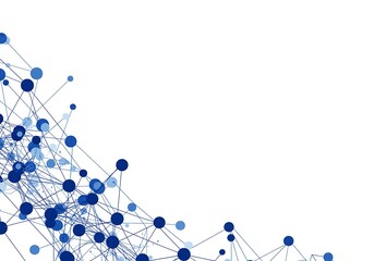 Aufkleber - Blue network connections isolated on white background