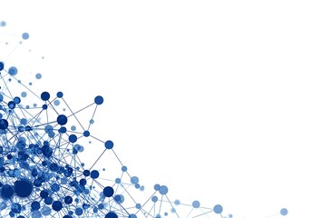 Aufkleber - Blue network connections isolated on white background