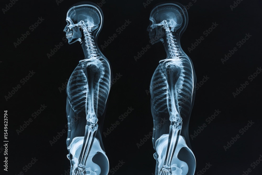 Full human body x-ray medical scan Stock Illustration | Adobe Stock
