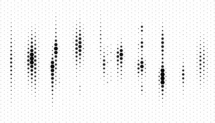 Poster - Black and white abstract smooth transition of geometric pattern with halftone effect. Hexagon shape for modern background and jersey design. Fully editable vector element 