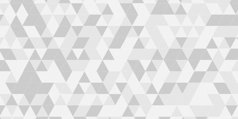 Poster - Abstract digital grid light pattern white and gray low triangle Polygon Mosaic background, business and corporate background.	
