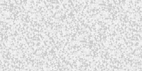 Poster - Abstract digital grid light pattern white and gray low triangle Polygon Mosaic background, business and corporate background.	

