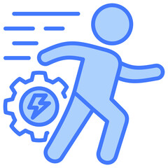 Poster - Action Blue Icon