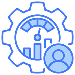 Poster - Performance Management Blue Icon