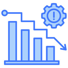 Poster - Economic Crisis Blue Icon
