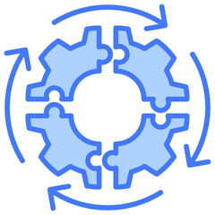 Poster - Integration Blue Icon