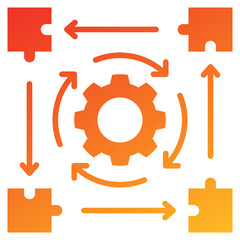 Poster - Alignment Glyph Gradient Icon