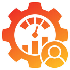 Poster - Performance Management Glyph Gradient Icon