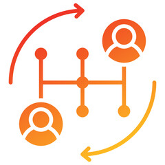 Poster - Change Management Glyph Gradient Icon