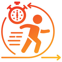 Poster - Agility Glyph Gradient Icon