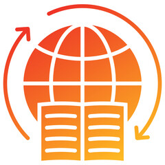 Poster - Global Learning Glyph Gradient Icon