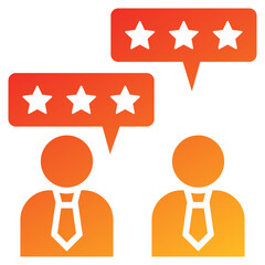 Poster - Customer Satisfaction Glyph Gradient Icon