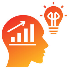 Poster - Business Intelligence Glyph Gradient Icon