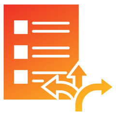 Poster - Direction Glyph Gradient Icon