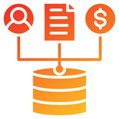 Poster - Data Collection Glyph Gradient Icon