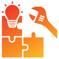 Poster - Problem Solving Glyph Gradient Icon