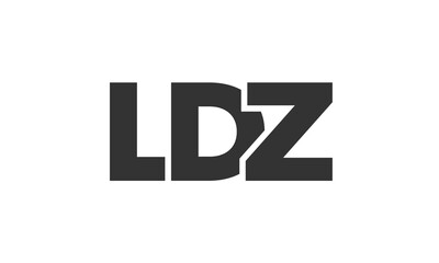 Poster - LDZ logo design template with strong and modern bold text. Initial based vector logotype featuring simple and minimal typography. Trendy company identity.