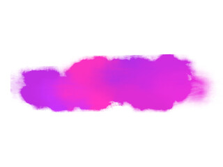 Poster - Abstract vibrant pink and purple gradient cloud shape isolated on a black background