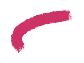 Poster - Artistic brushstroke of vibrant pink color on a contrasting black and magenta background