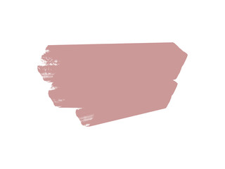 Poster - Abstract brushstroke in dusty rose color isolated on black background graphic element