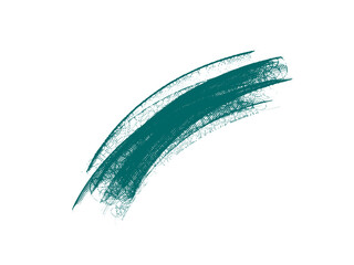 Poster - Abstract teal brushstroke on black background creating a curved artistic design