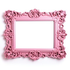 Wall Mural - pink frame white background architecture.