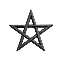 Poster - Black geometric star shape design for modern art and creative decoration in minimalistic style Transparent background or PNG