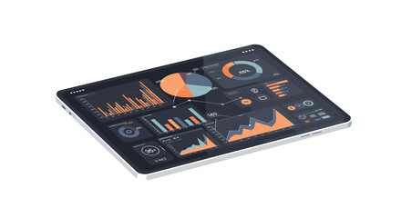 Poster - Modern data analytics dashboard illustration for technology design vector illustration