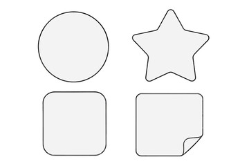 Poster - Different geometric shapes displayed with simple outlines for educational purposes