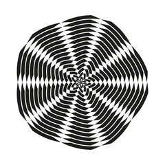 Poster - Radial spiral pattern. Concentric circle design. Hypnotic swirl illustration. Vector optical illusion.