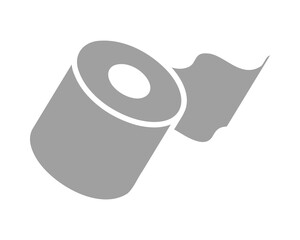 Poster - Abstract grey roll icon, symbolizing new beginnings, continuous flow, or unwrapping potential.  Perfect for presentations, websites, or app design needing a clean, minimalist graphic.