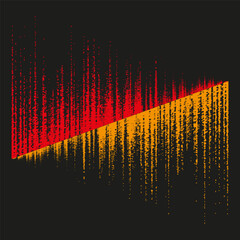 Poster - Wave icon pattern. Vibrant gradient symbol. Curved flow Vector. Red dynamic design.