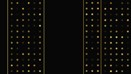 Poster - Dark background with golden lines and glittering dots