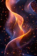 Poster - Abstract Glowing Particle Wave Background