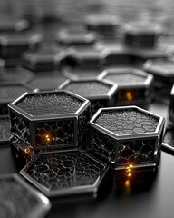 Poster - Abstract Hexagonal Pattern Background